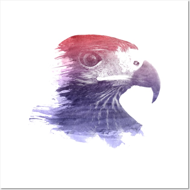 Eagle Superimposed Watercolor Wall Art by deificusArt